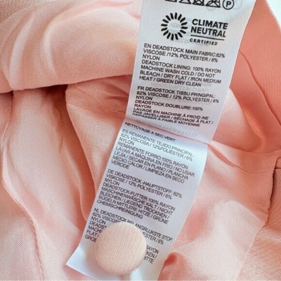 NEW Reformation Mika Two Piece Skirt Set Bubblegum Pink Sheen | US 4 UK 8 - Picture 11 of 16